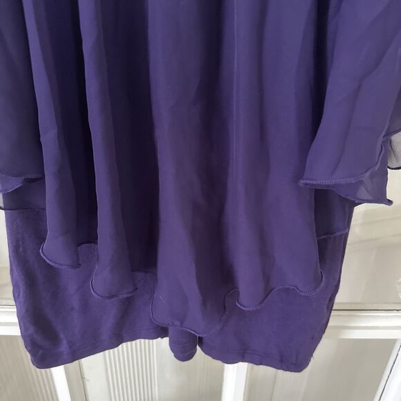 Venus Purple Cold Shoulder Blouse Womens Medium - Picture 4 of 9